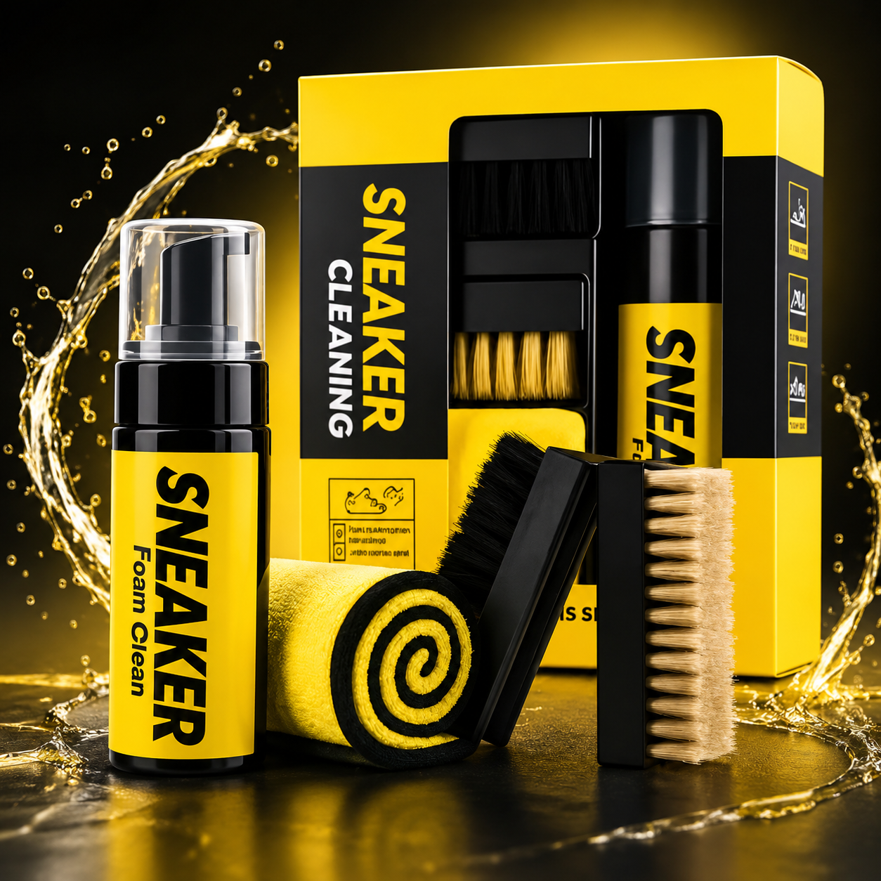 Super Kit de limpieza Jabon + Cepillo + Escobilla + Trapo
